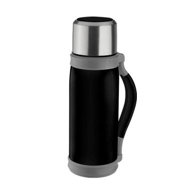 Imagem de Garrafa Térmica Practical Life 1,2L em Aço Inox com Parede Dupla e Alça Lateral Emborrachada Inox