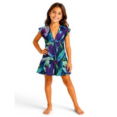 Imagem de Saida De Praia Infantil Estampado Com proteção UV Moda Verão - Corpo d