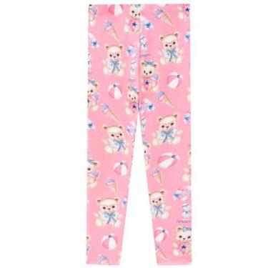 Imagem de Calça Legging Infantil em Fly Tech Ursinha  Tam 4 a 14 - Kukiê, 4, Fúc