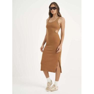Imagem de Vestido midi slim cut out colcci, Preto pace, G