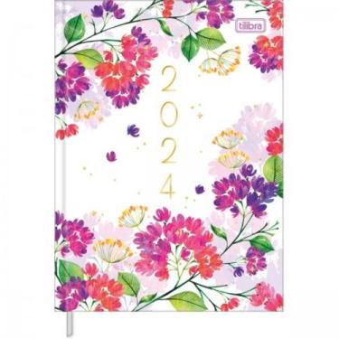 Imagem de Agenda costurada diária 12,3 x 16,6 cm feminine 2024 - Tilibra, Modelo