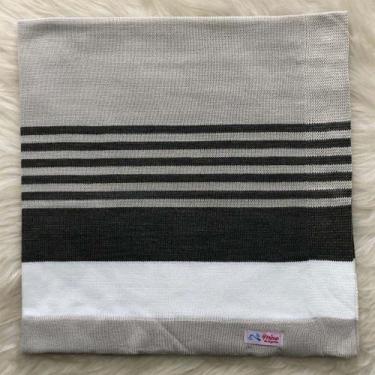 Imagem de Manta Listrada Bebê Tricot Maternidade Infantil - mimo da cegonha, Cin