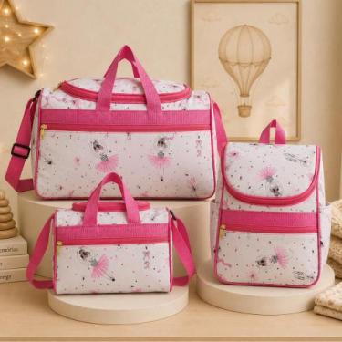 Imagem de Kit 3 Bolsas Maternidade Bebe Várias Cores Menina/Menino Cor:Pink - Ra
