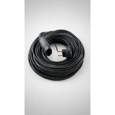 Imagem de Extensão Elétrica 20m 10A Cabo PP 2x1.0 Reforçada Preta - Congratulati