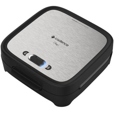 Imagem de Sanduicheira Elétrica Cadence Click Inox Chapas Profundas 800W Cinza 220V