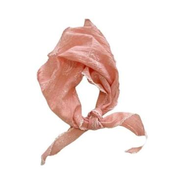 Imagem de Lenço De Pescoço Floral De Verão Para Mulheres, Xale Triangular, Banda