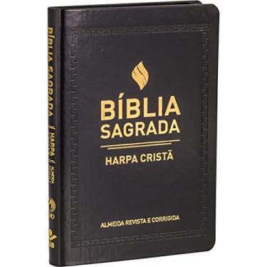 Imagem de Bíblia Sagrada com Harpa Cristã - Capa sintética flexível, preta: Almeida Revista e Corrigida (ARC)