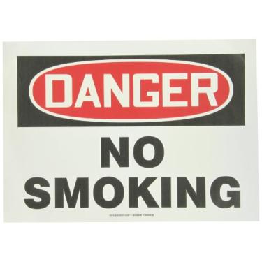 Imagem de Accuform Placa de segurança "Danger No Smoking", vinil adesivo, 25 x 35 cm (MSMK133VS)