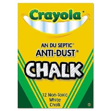 Imagem de Crayola : Nontoxic Anti-Dust Chalk, White, 12 Sticks per Box -:- Sold as 2 Packs of - 12 - / - Total of 24 Each