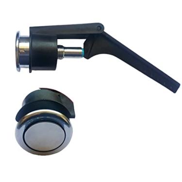 Imagem de Botão de Acionamento Lateral Cromado para Caixa Acoplada Hrydaflux Deca