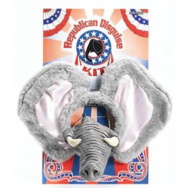 Imagem de Forum Novelties Kit masculino de disfarce instantâneo de festa republicana, Cinza, One Size