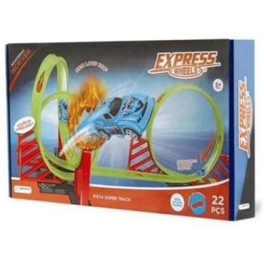 Pista De Corrida Extreme Pista De Carrinhos Corrida Pista Super Veloz Hot  Brinquedo Curva Rampa Infantil + 1 Carrinho de Ferro Super Pista Looping