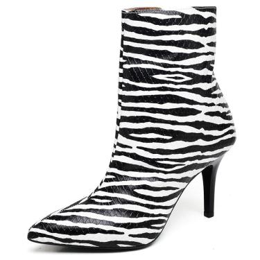 Imagem de Bota Casual Ellas Online Cano Curto com Bico Fino e Salto Medio