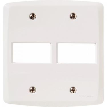 Imagem de Placa 2 Postos Horizontal 4x4 Tramontina Lux² Branca