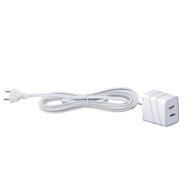 Imagem de Extensão Cabo Prolongador Tomada Usb A+C 3A 3m - Force Line