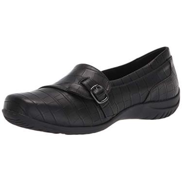 Imagem de Pantofi plat pentru femei Easy Street, croco negru, 10 SUA
