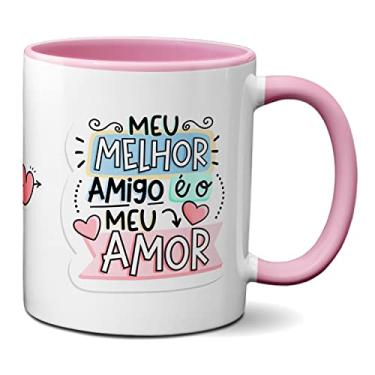 Imagem de Caneca Namorados Fofos Te Amo Meu Melhor Amigo É O Meu Amor (Rosa)
