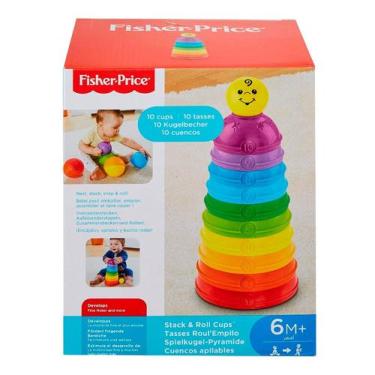 Imagem de Fisher Price Torre De Potinhos Coloridos W4472 - Mattel - Fisher-Price