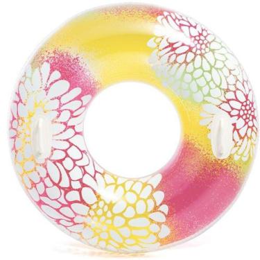 Imagem de Boia Circular Estampada Floral Inflável Grande 97cm - Intex