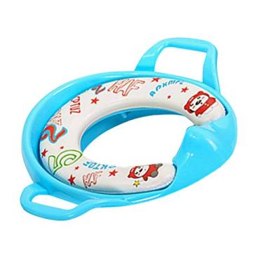 Imagem de Menolana Assento de vaso sanitário portátil de viagem assistente prático, azul, 37,5 x 28 cm