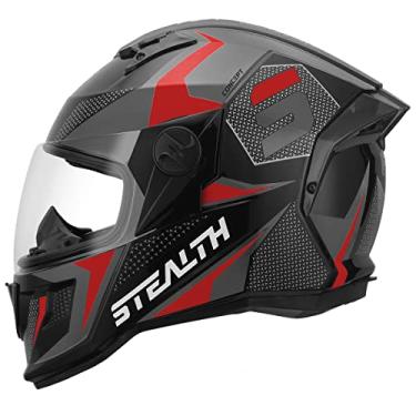Imagem de CAPACETE FECHADO PRO TORK STEALTH CONCEPT BRILHANTE CINZA - VERMELHO TAM. 56