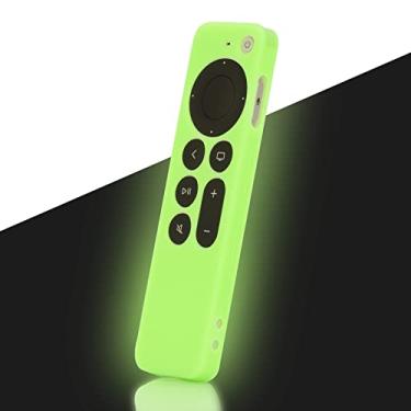 Imagem de Capa de reposição para o controle remoto Glow Green para Apple 4K TV 2021 Series 6 Generation / 6ª geração Controle remoto de silicone, película de silicone que brilha no escuro com cordão - LEFXMOPHY
