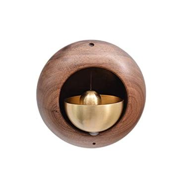Imagem de Campainha de lojista, ímãs decorativos de geladeira, campainha de madeira fixada magneticamente, campainha de porta para negócios ao entrar e campainha exclusiva leve para decoração de guarda-roupa de loja de parede de porta
