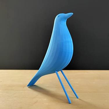 Imagem de Pássaro M Decorativo - 17,4 Cm Altura -Toque 3D Cor:Azul Claro