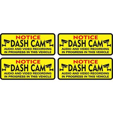 Imagem de Adesivos de vinil para câmera de painel da StickerTalk Notice, 6,35 cm por 2,54 cm