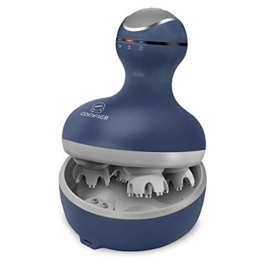 Imagem de COMFIER Massageador elétrico de couro cabeludo sem fio com vibração multimodos, massageador portátil de cabeça de gato para animais de estimação, massageador portátil de cabeça de