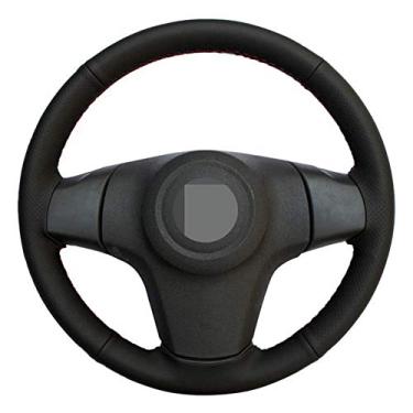 Imagem de TPHJRM Capa de volante de carro couro artificial, apto para Chevrolet Niva 2009-2017 Opel Corsa (D) 2006-2015 Vauxhall Corsa