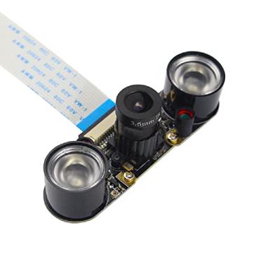 Imagem de MOOKEENONE 1 conjunto de 130 graus de largura angular 5 megapixels lente olho de peixe luz infravermelha kit de câmera de visão noturna para Raspberry Pi 4B/3B+/Zero/WH