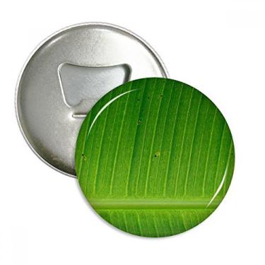 Imagem de Fotografia Folha de Bananeira Imagem Natureza Abridor de Garrafas Imã de Geladeira Emblema Multifuncional