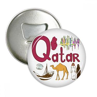 Imagem de Emblema multifuncional com símbolo nacional do Qatar e abridor de garrafas