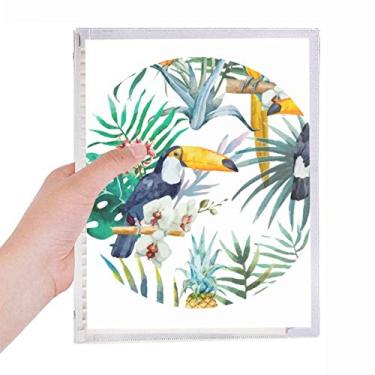 Imagem de Caderno de papagaio de tucano em aquarela, com folhas soltas, recarregável, diário de papelaria