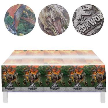 Imagem de Toalha De Mesa Para Festa Jurassic World 180cm X 120cm - Festcolor