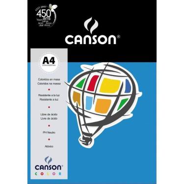 Imagem de Papel Canson A4 10 Folhas Azul Royal 66661201 - Canson