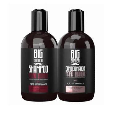 Imagem de Kit Shampoo E Condicionador Para Barba Big Barber 250ml Profissional R