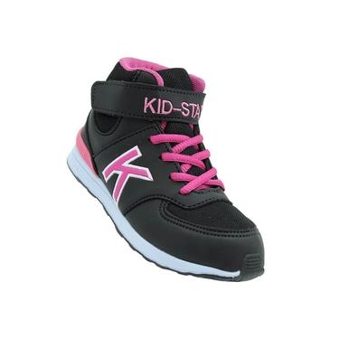 tenis infantil feminino cano alto preto