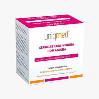 Imagem de KIT 500UN SERINGA PARA INSULINA UNIQMED 0,3ML 6X0,25MM 31G