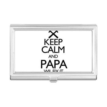 Imagem de Capa com porta-cartões Keep Calm and Papa Wil Fix It com citação "Keep Calm and Papa Wil