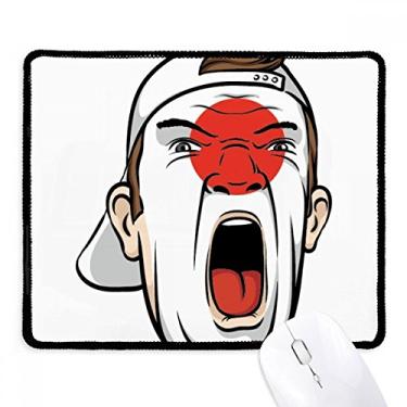 Imagem de Tapete de borracha para jogos com borda costurada para maquiagem facial da bandeira do Japão