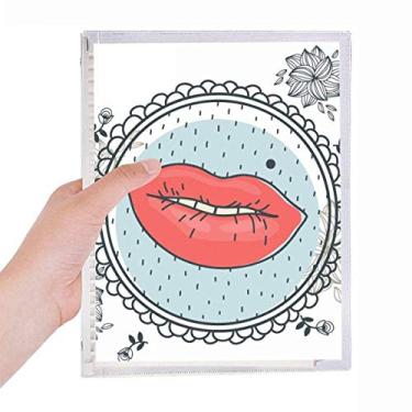 Imagem de Caderno de folhas de lábios com estampa de desenho animado, diário de folhas soltas recarregável