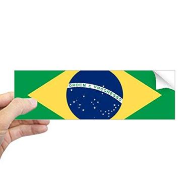 Imagem de DIYthinker Adesivo retangular de para-choque bandeira nacional do Brasil América do Sul para janela