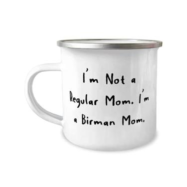 Imagem de Gato Birman para Cat Mom, I'm Not a Regular Mom I'm a Birman Mom, Piada Birman Cat Caneca de acampamento de 355 ml, de amigos