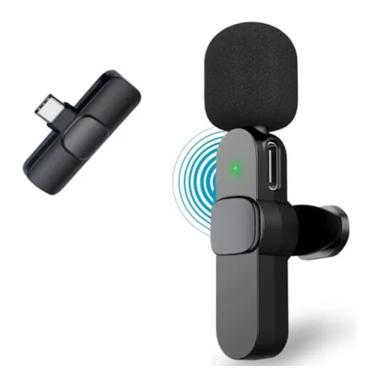 Imagem de Microfone Lapela Sem Fio Pra Celular Usb C Type C