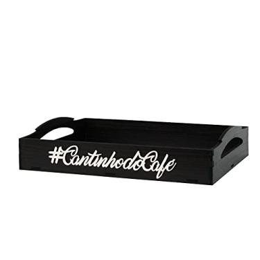 Imagem de bandeja para café manha organizador cantinho do café com alça madeira mdf acabamento premium