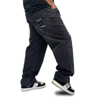 Imagem de Calça Jeans Xxl Plus Size Co Hip Hop Preta Xxl-043