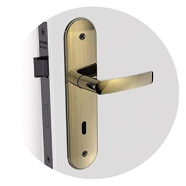 Imagem de CHICHL Fechadura Pali Interna Antique Brass ESP43 (40X53) 40mm Reta Interna Portas Madeira 25-46mm Bronze Antique Brass Escovado Clássico