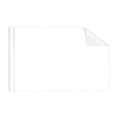 Imagem de predolo Adesivo de quadro branco apagável a seco, papel de parede descascado e colado sem danos, fácil de aplicar e remover placa de cartaz apagável a seco, 45cmx5m branco